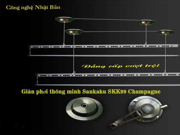 Giàn phơi thông minh nhập khẩu 4 thanh Sankaku SKK99 Champagne_619cd44e6b585.jpeg